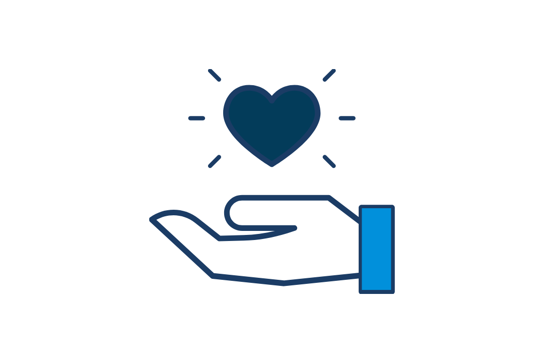 Hand with a heart