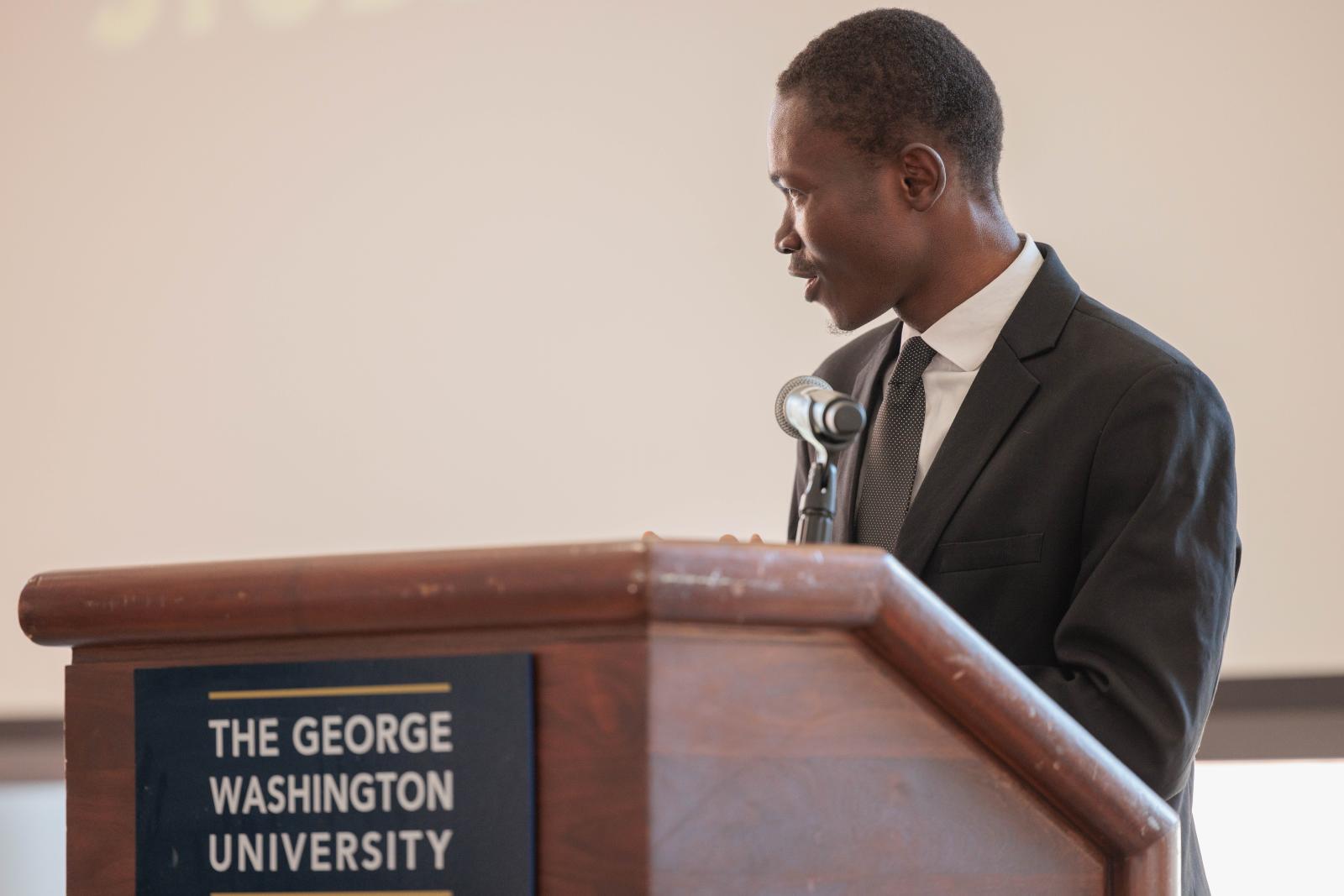 GW Student Association President Christian Zidouemba